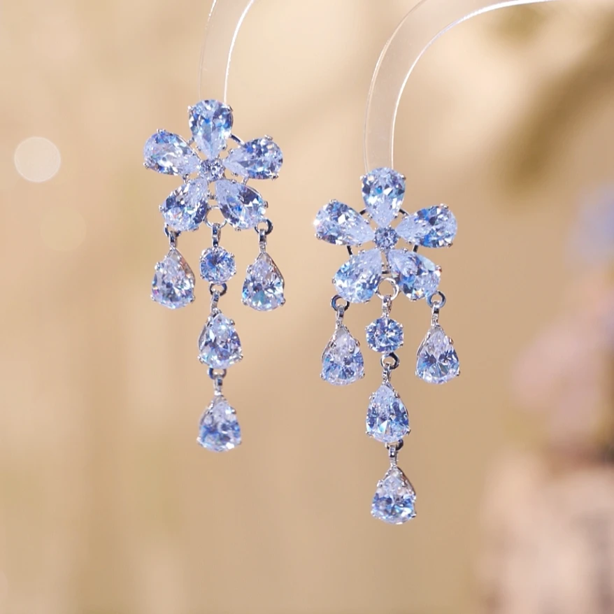 铜合金耳饰 【花朵耳饰】新款轻奢高级感气质耳环精致气质耳钉2533