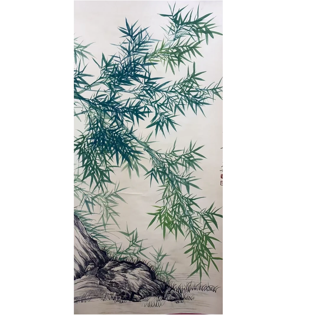 盛世佳作竹子立轴135.65 7.8平尺