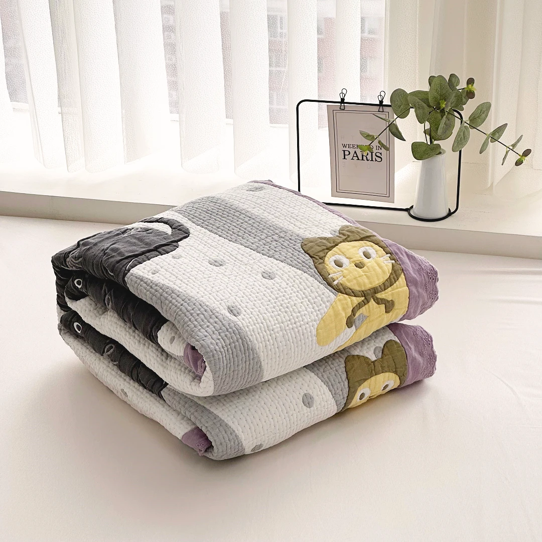 【M.LANG】精品果冻泡芙被可机洗四季用150*200cm夹线流浪猫带帽