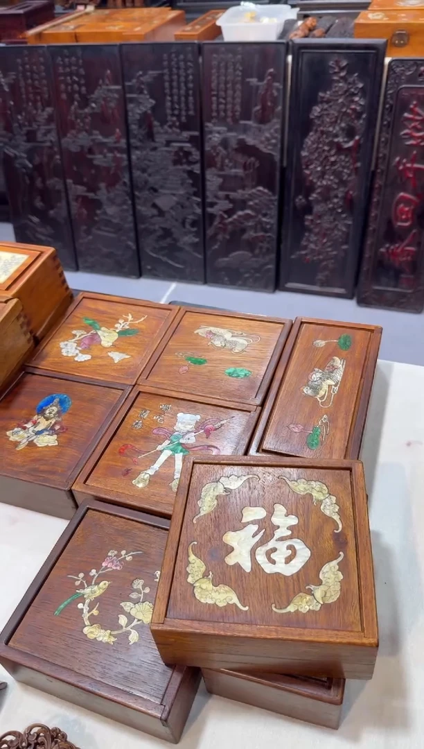 木花梨 方机关盒