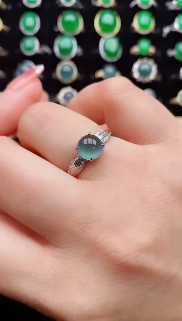 【闪购商品】翡翠戒指银S925镶嵌21212