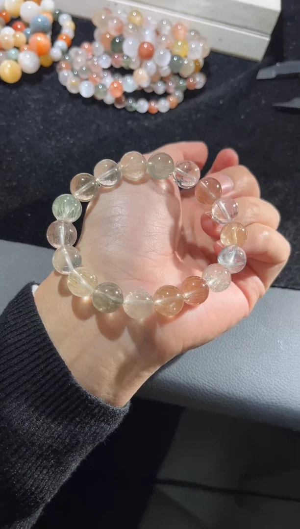 未镶嵌手串水晶22彩兔毛出厂价默认微瑕11+