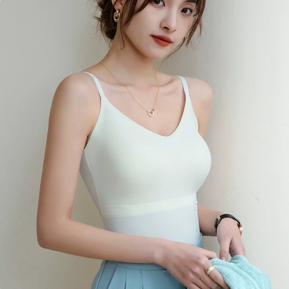 【浪漫】性感蕾丝胸扣蕾丝背心钢圈套装小胸聚拢唯美轻奢修身吊带裙