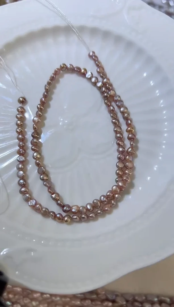 未镶嵌裸链一条淡水珍珠彩色 无核  a03