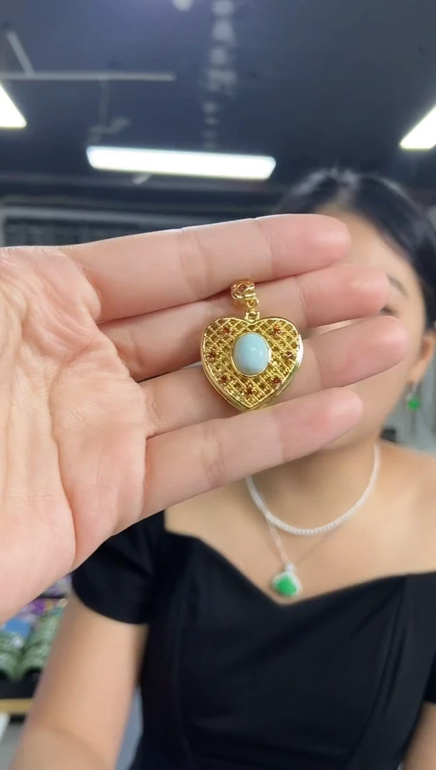 针钠钙石（海纹石）未镶嵌颈饰闪购链接多样性发其一颜色微差