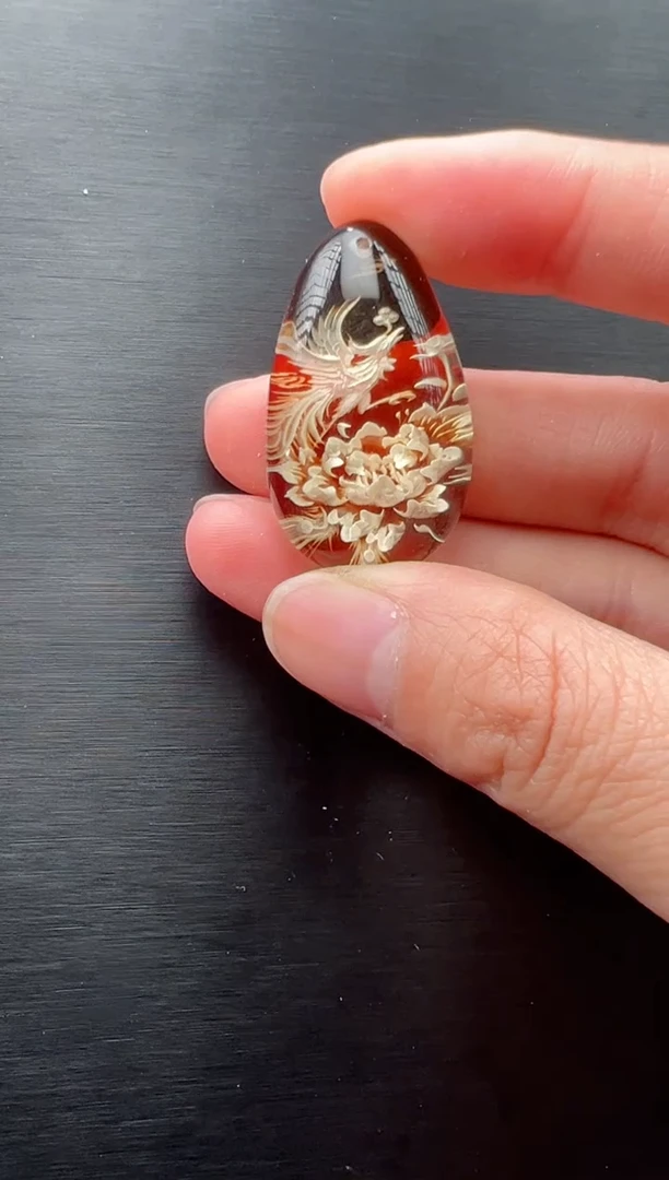 未镶嵌颈饰琥珀凤凰多样性拍一发一