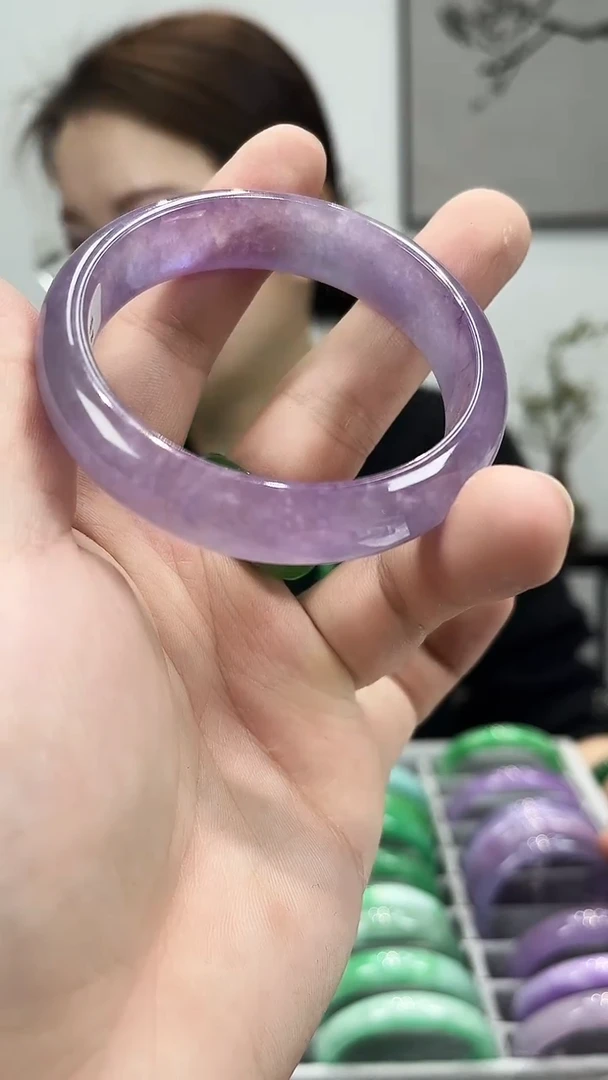 【闪购商品】砖雕s62  紫罗兰手镯 圈口55.5
