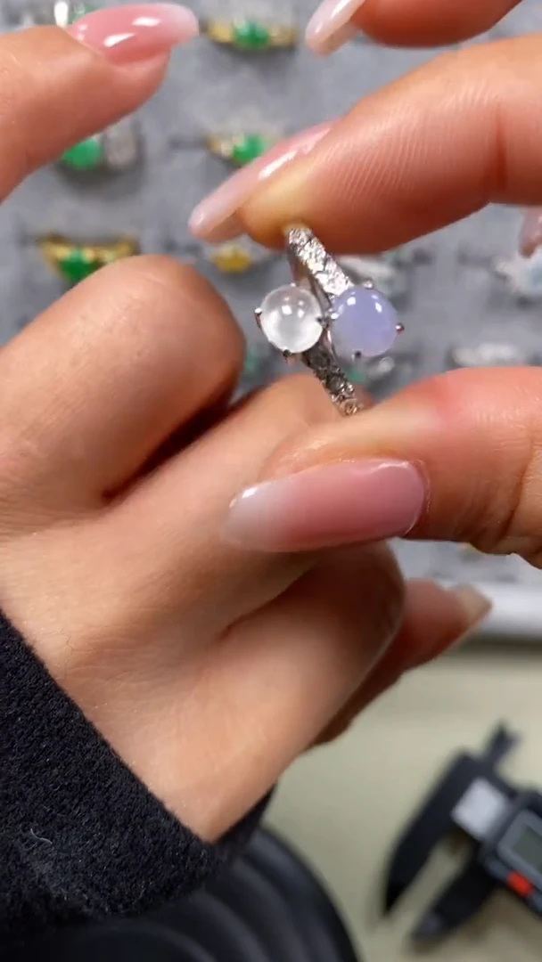 【闪购商品】翡翠戒指银S925镶嵌8540