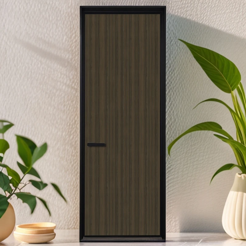 意式极简风格内平内开铝木门定制卧室房门室内门
