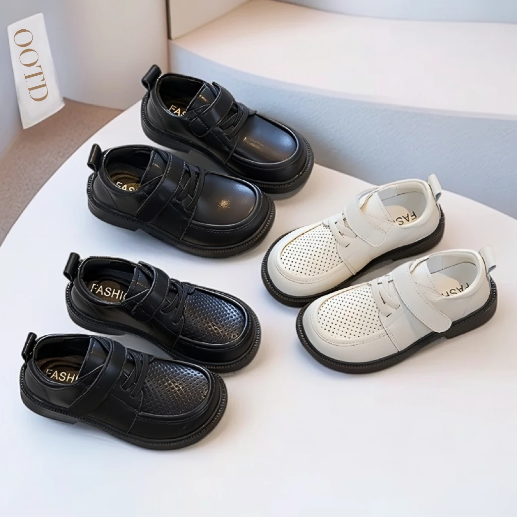 男童皮鞋软底夏季真皮黑色儿童6-12岁宝宝英伦风学生大童演出鞋子