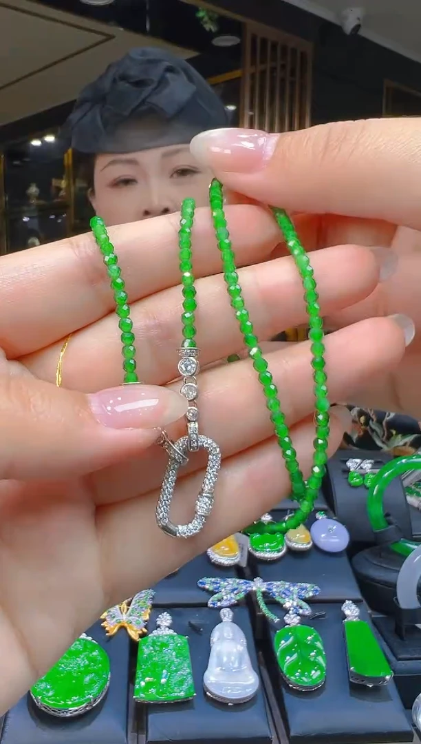 项链银S925镶嵌翡翠068(多样性发货发其一)