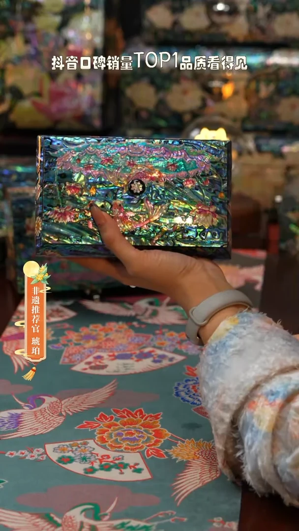 木闪购商品螺钿漆器首饰盒