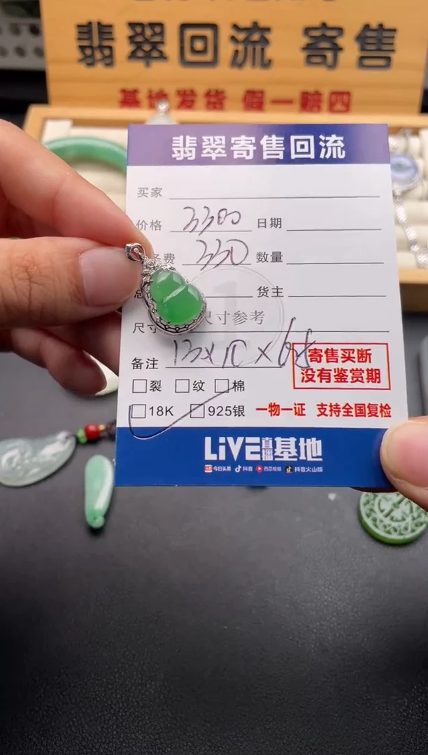 颈饰18K金镶嵌翡翠10146725