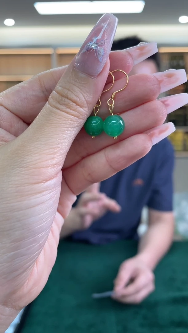 翡翠银S925镶嵌耳饰多样性发一件