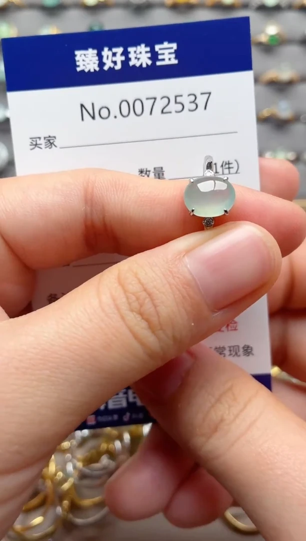 银S925镶嵌戒指翡翠1