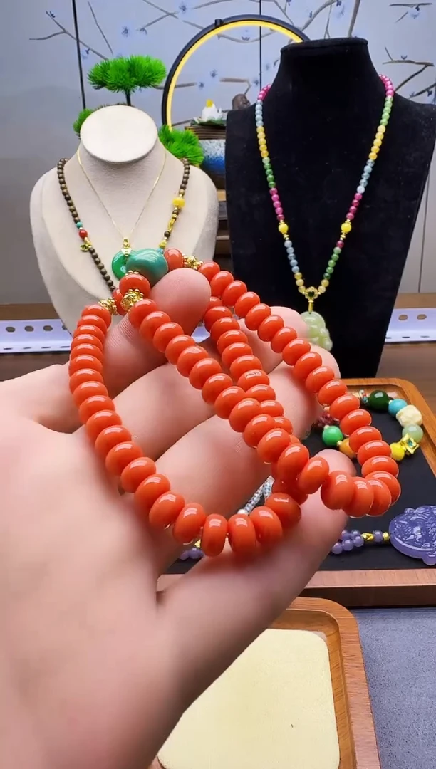 玛瑙/玉髓手链14K金镶嵌S123