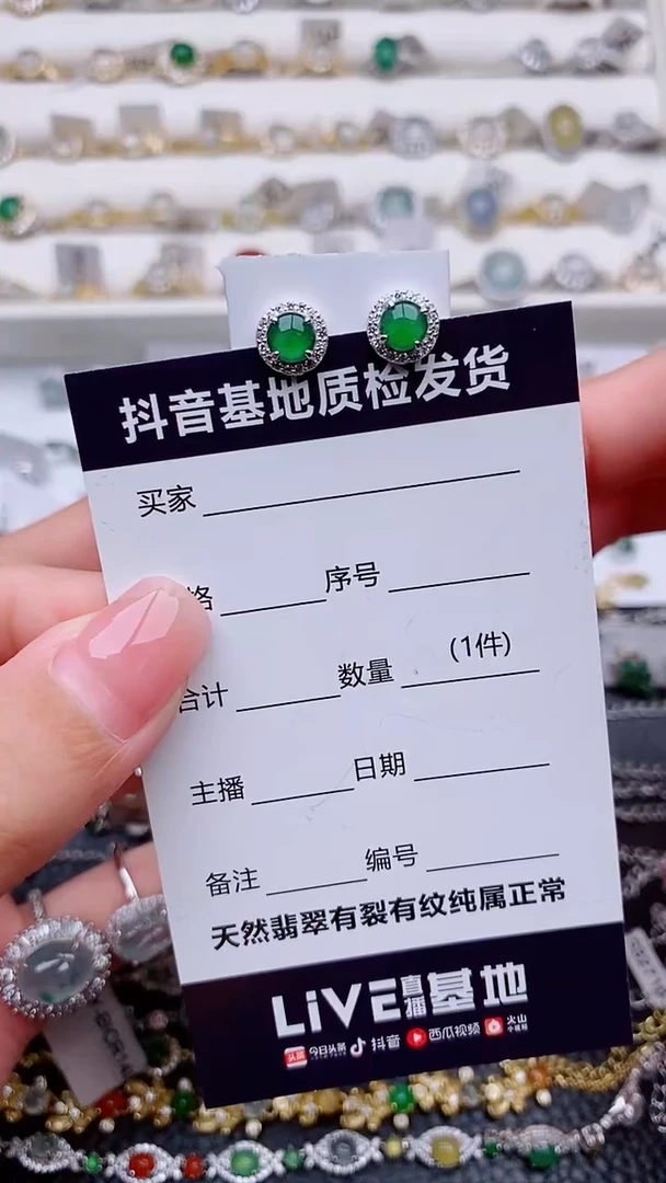 银S925镶嵌翡翠耳饰宴****Z...............