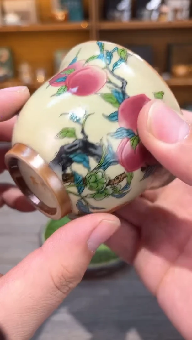 【闪购商品】桃两才盖碗加一杯茶具茶具