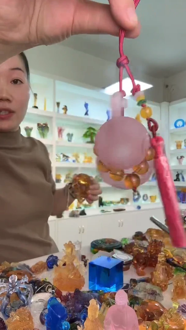 手工艺品琉璃粉色