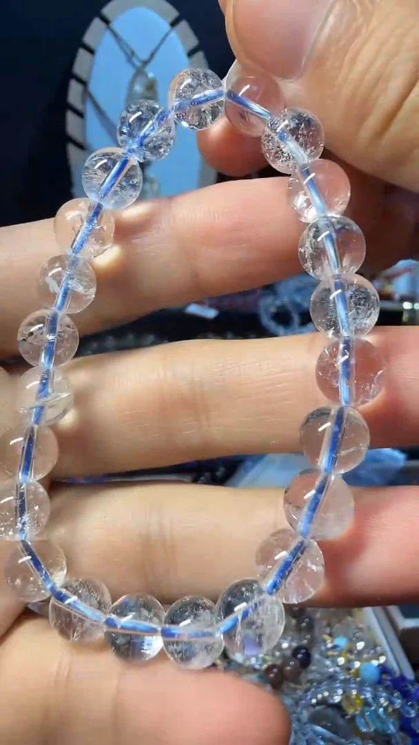 未镶嵌手链水晶天然白阿赛水晶手链