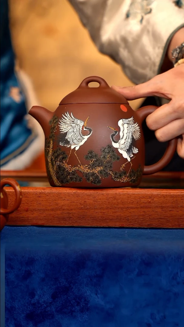 紫砂 宜兴紫砂 WZY  大秦权 双鹤