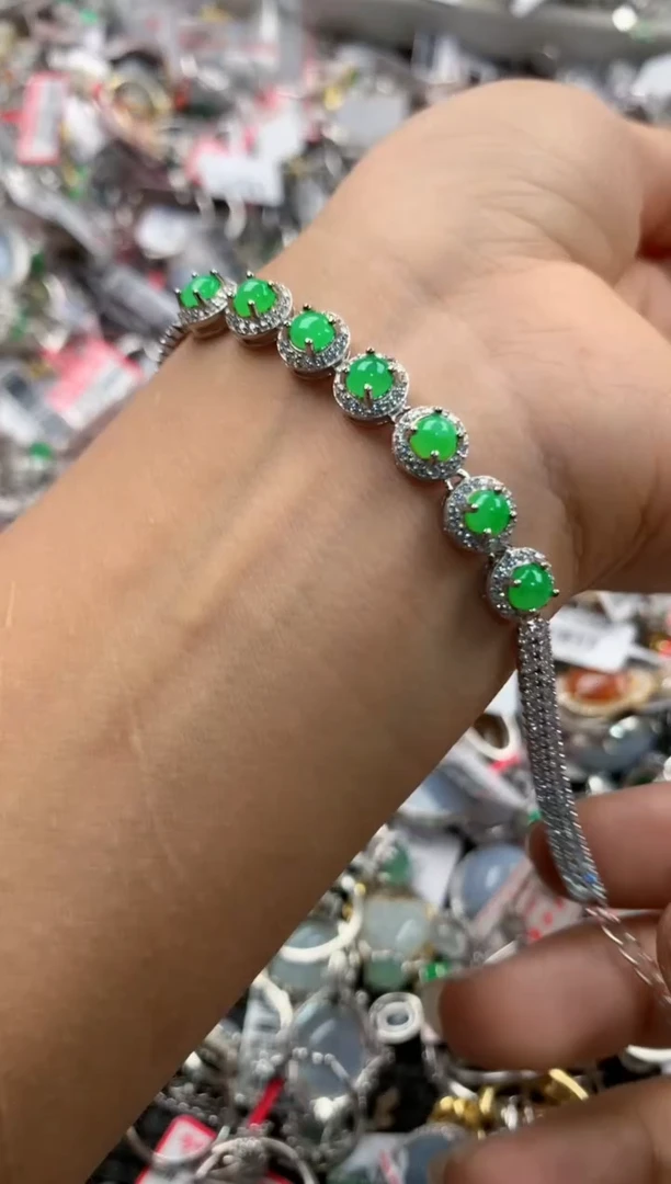 银S925镶嵌戒指翡翠999                  1