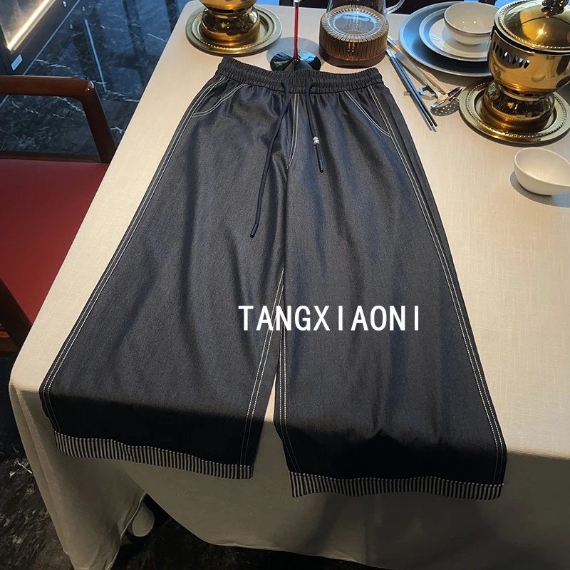 2店 【蘭风铃】拼接抽绳裤
