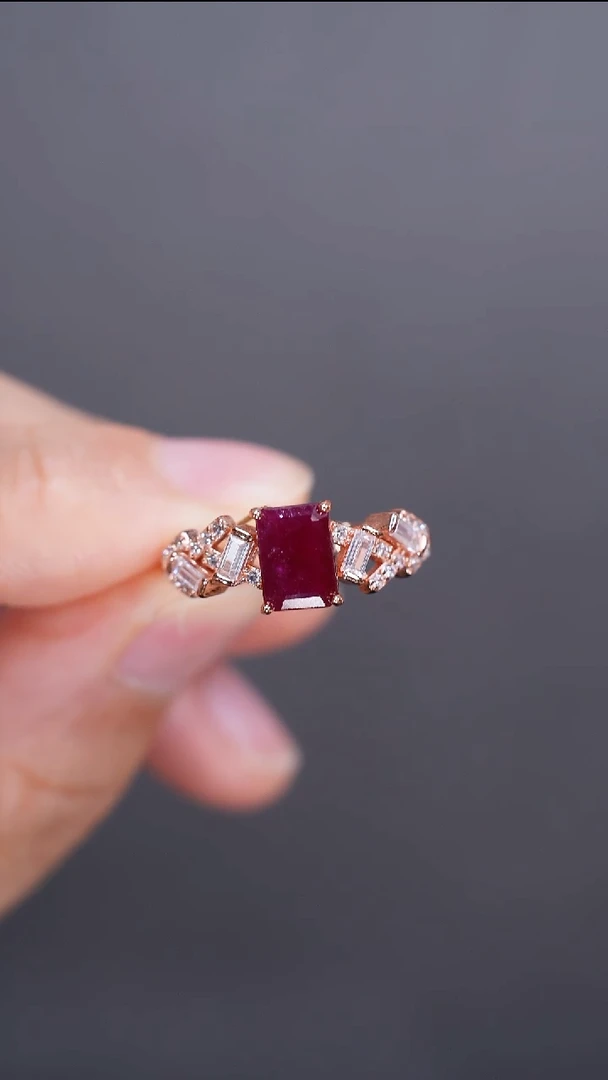 手饰银S925镶嵌红宝石手饰