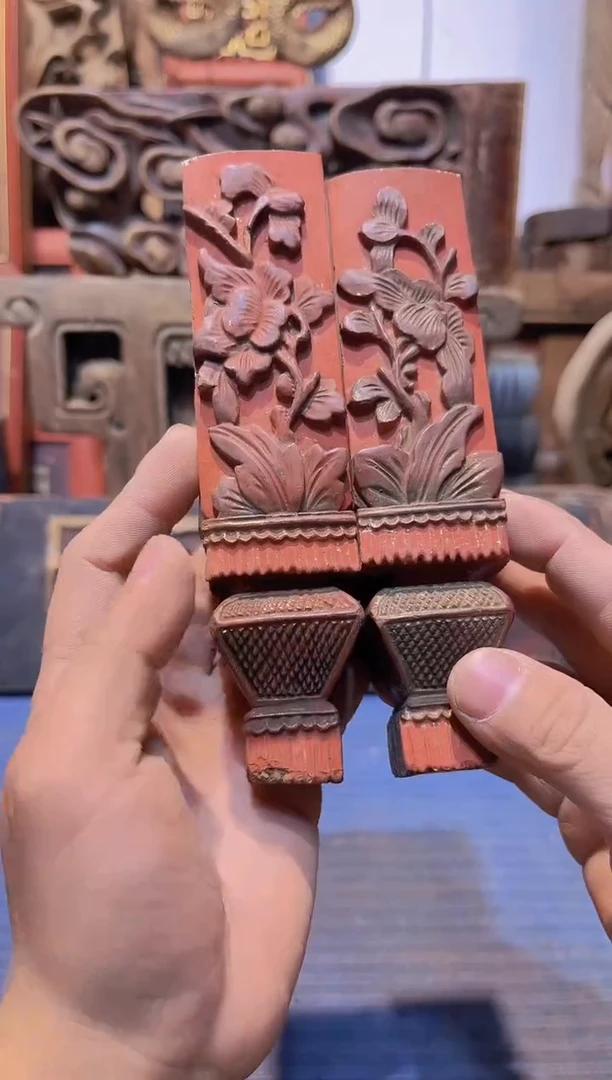 【闪购商品】香榧木老木雕老物件花板有瑕疵完美者慎拍