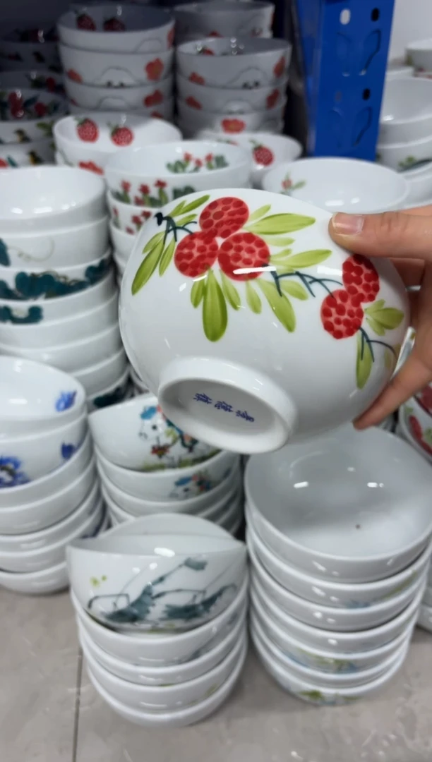 景德镇高温陶瓷食品级手绘釉中彩-小罗汉碗