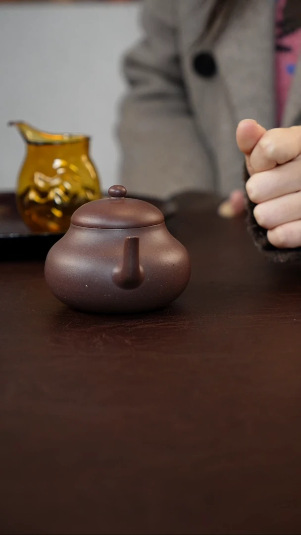 茶壶紫砂旭****1紫泥梨形壶