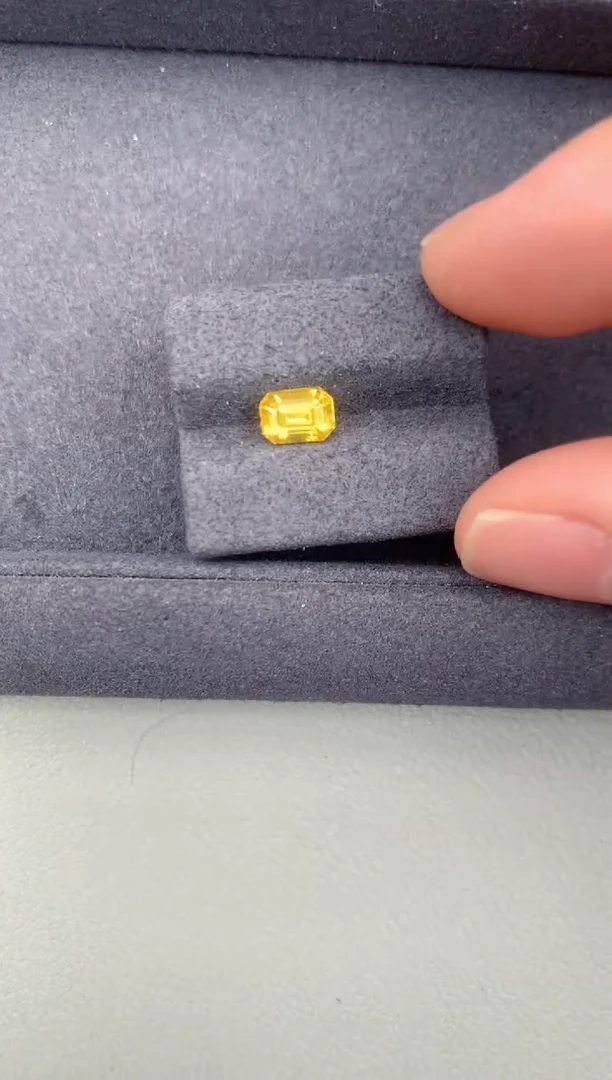裸石彩色蓝宝石1.2ct黄蓝宝  GE