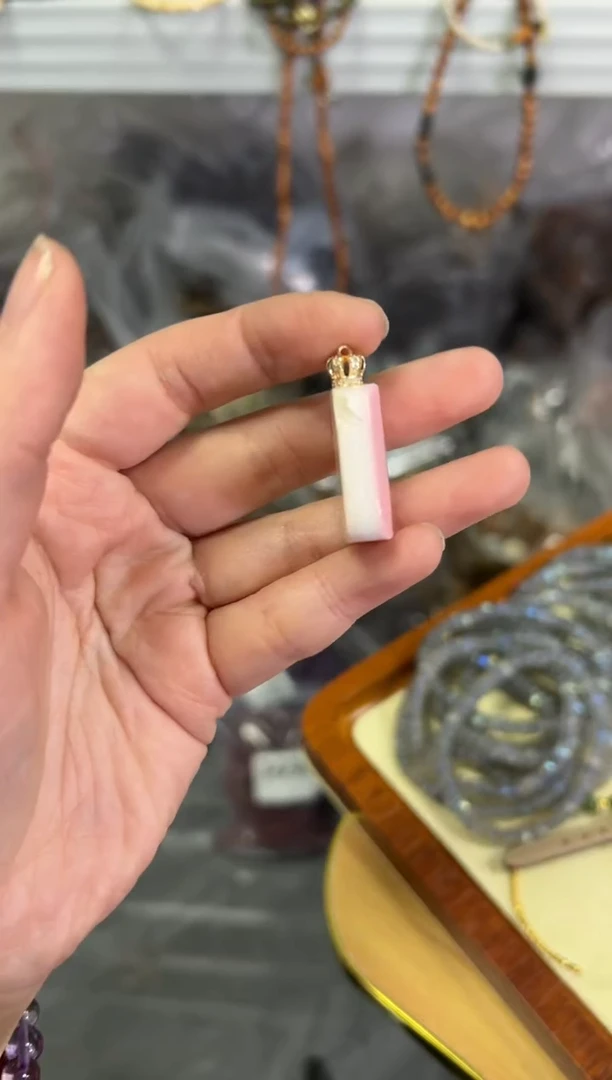 【闪购商品】贝壳（贝母）吊坠银S925镶嵌粉贝母方牌吊坠[3699]