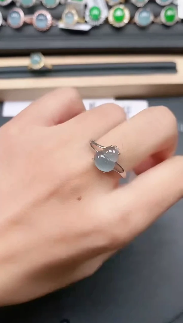 翡翠戒指银S925镶嵌11111