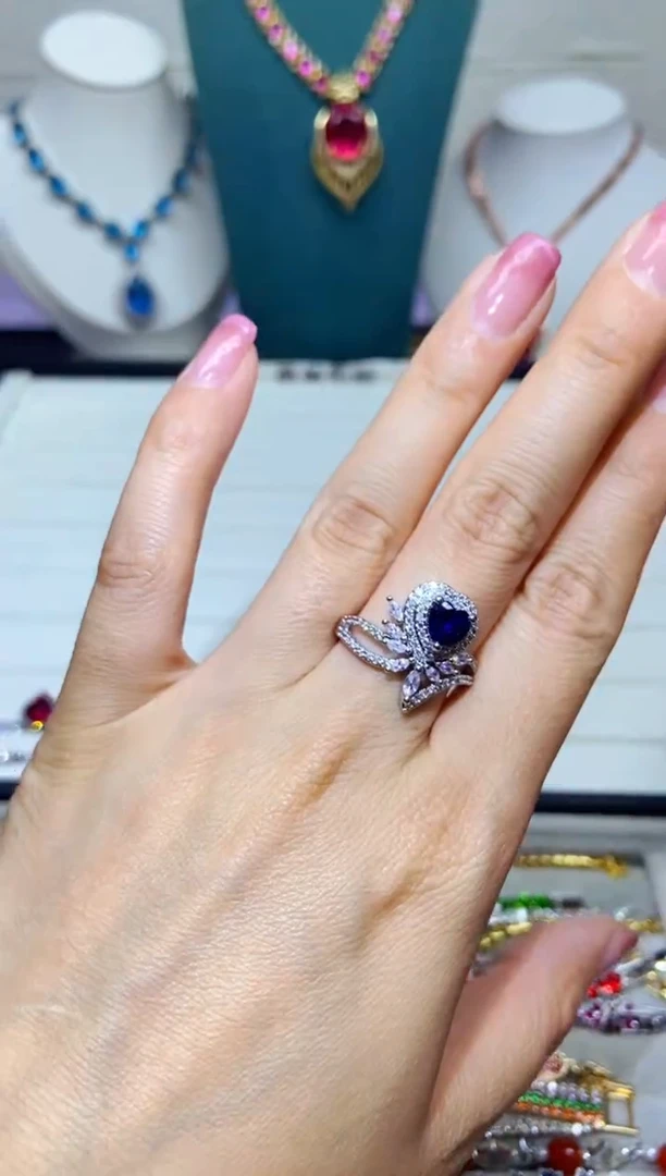 银S925镶嵌耳饰紫晶1