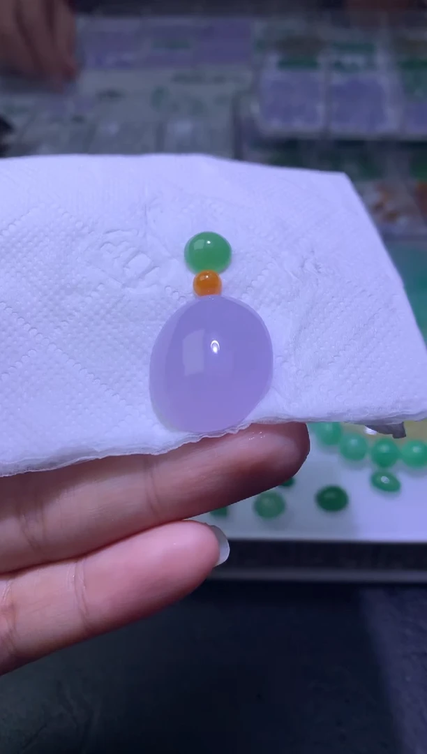 未镶嵌定制翡翠紫*袋毛货