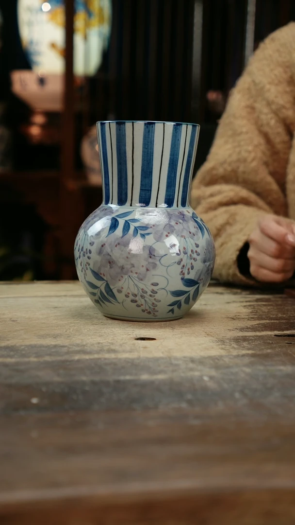【闪购商品】瓷片景德镇纯手工釉下彩精品花瓶