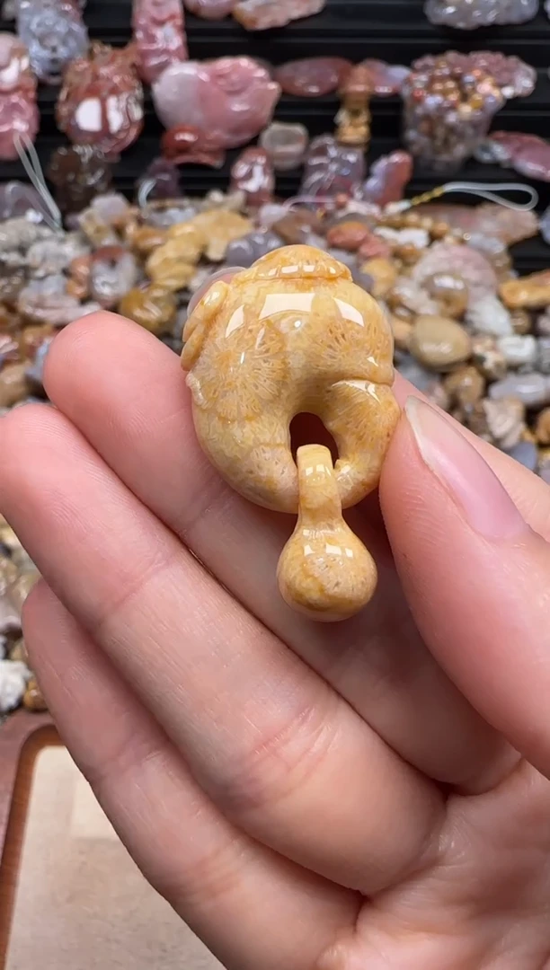 【闪购商品】硅化珊瑚（珊瑚玉）颈饰未镶嵌385