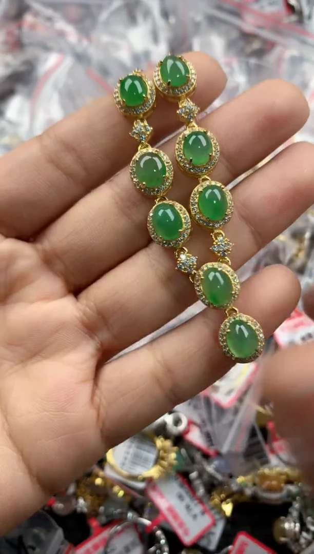 银S925镶嵌戒指翡翠4444444   2