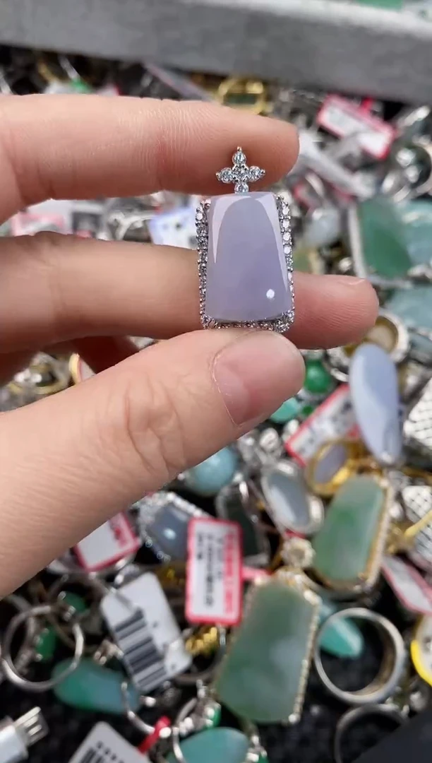 银S925镶嵌戒指翡翠333            9