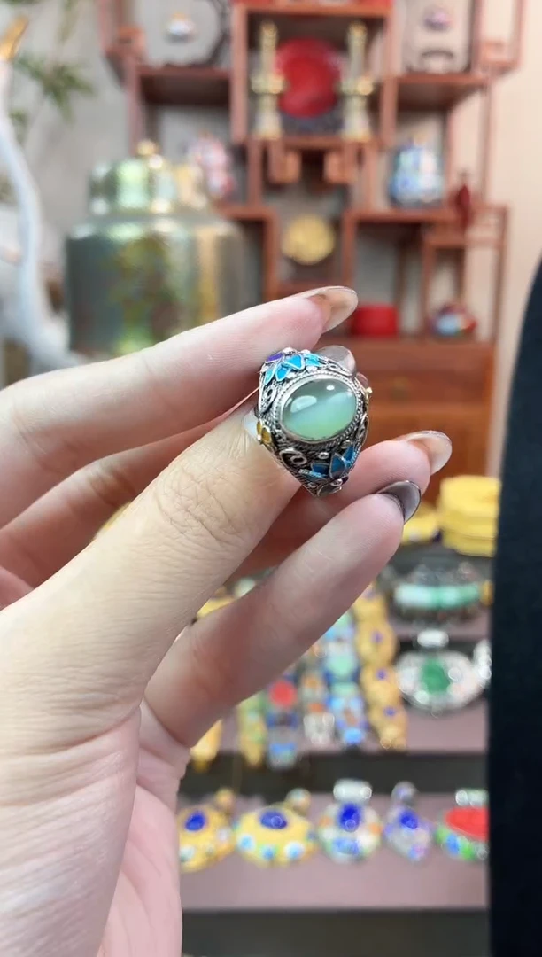 非遗手工花丝镶嵌戒指