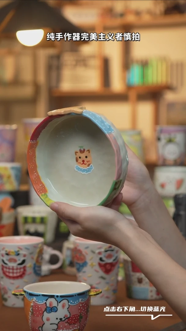 摆件A1405设计师原创手绘陶瓷