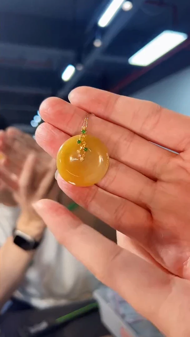 【闪购商品】翡翠颈饰18K金镶嵌缅料A货/支持复检/一件