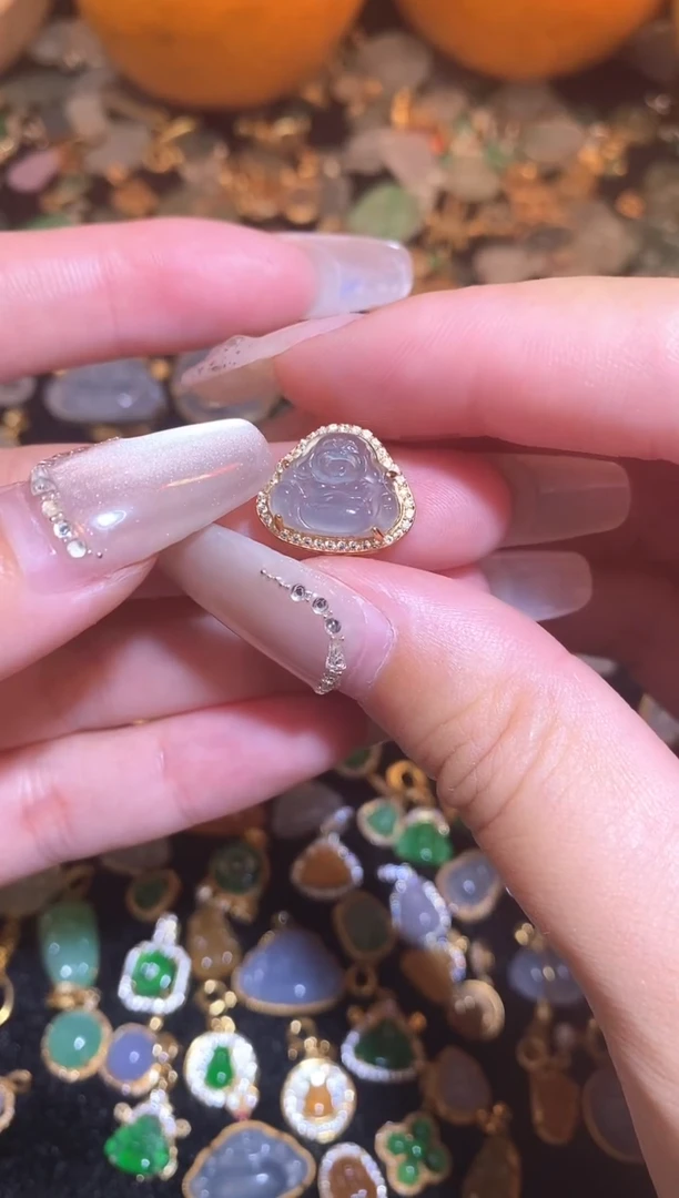 颈饰银S925镶嵌翡翠天然a货翡翠