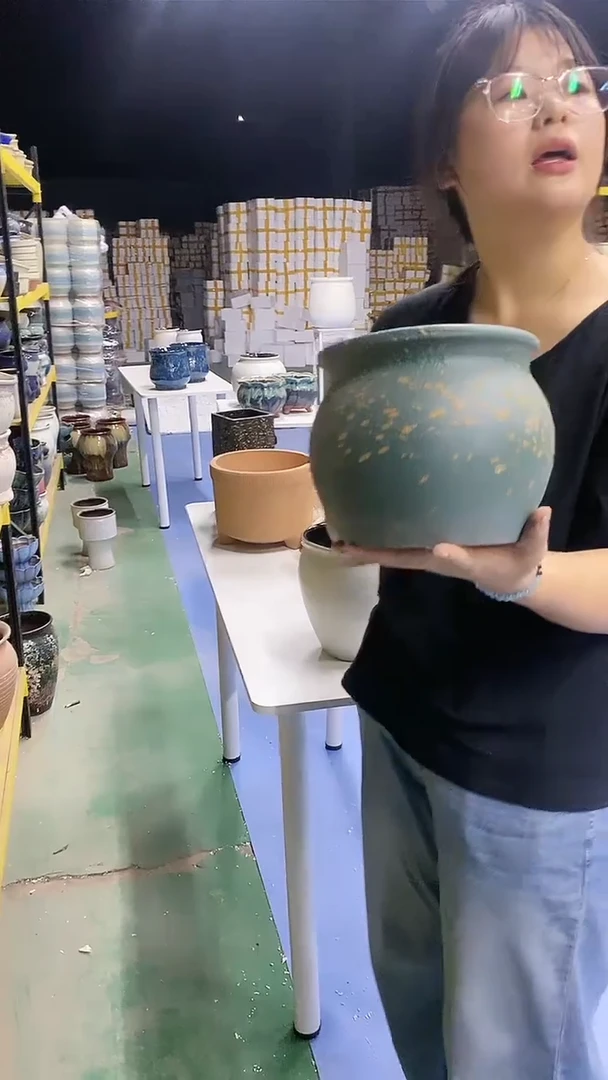 宜兴紫砂粗陶花盆