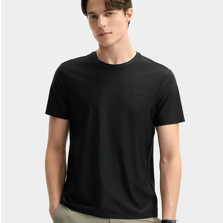 Fila/斐乐男【轻商务一拉即平柔顺四色圆领短袖T】简约 F11M522125F