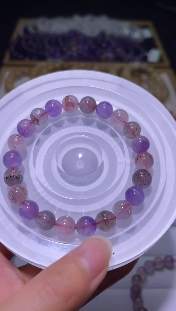 未镶嵌手链水晶J010-8mm超七水晶单圈-多样性发其一