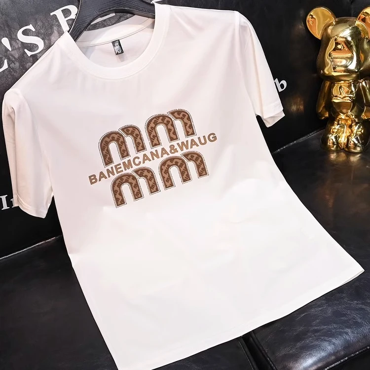 狄佛蒙特夏季男士短袖t恤潮牌修身丝光棉凉感时尚休闲百搭半袖T恤