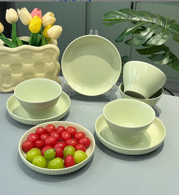 M【新年福禄】8件套奶油ins系列罗马风格4盘4碗