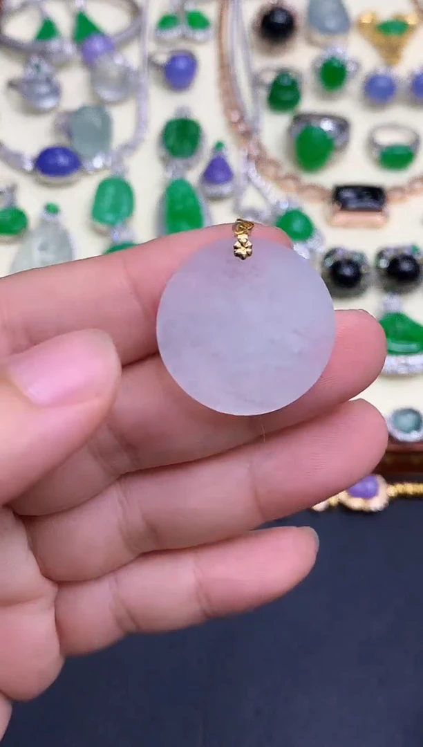 颈饰18K金镶嵌翡翠6-中国好珍宝